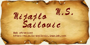 Mijajlo Sailović vizit kartica